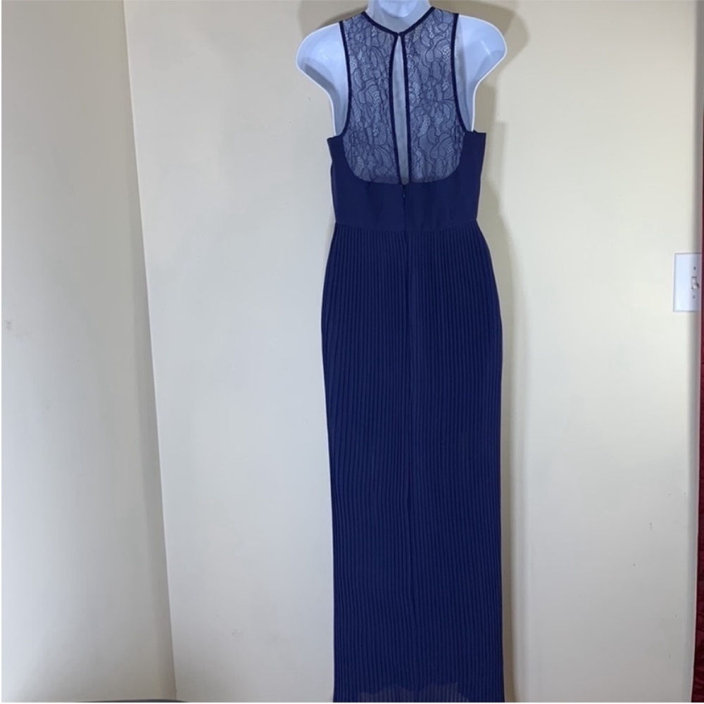 BCBGeneration Lace & Pleat Maxi Chiffon Dress with Front Split. 6. NWT. $178! - Picture 13 of 16